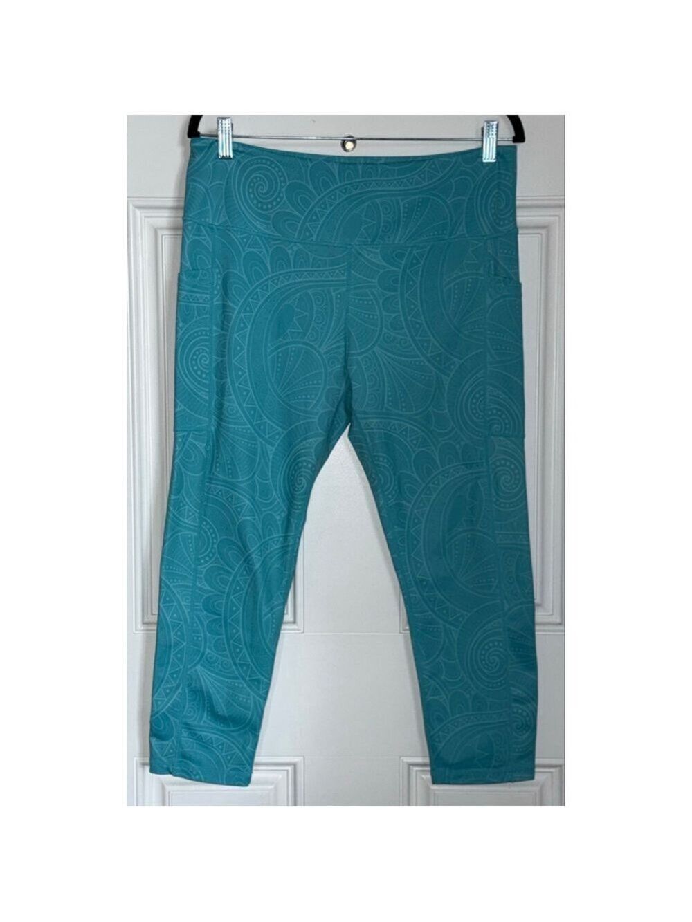 Women's Constantly Varied Gear Leggings Blue/Tan Size X-Large